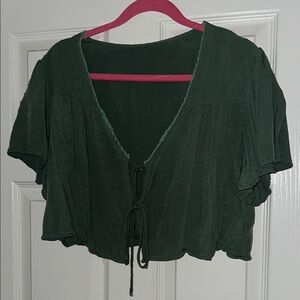 Green Women's Crop Top